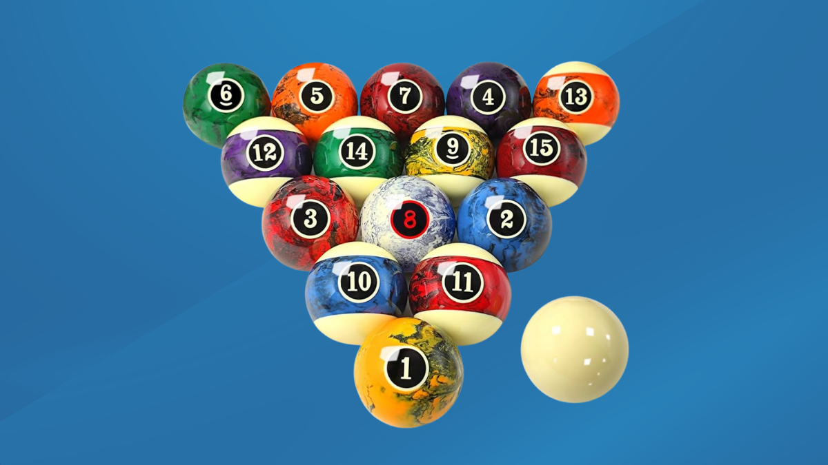 Elevate Your Game: VSSAL Billiard Balls Set with Stunning Marble-Swirl Design