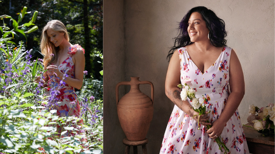 JCPenney's R & M Richards Women's Sleeveless Floral Evening Gown