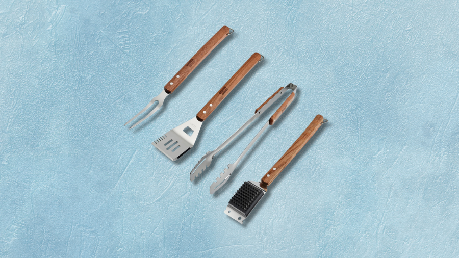 BBQGuys Signature 4‑Piece Wooden‑Handle Tool Set: The Ultimate Grilling Companion