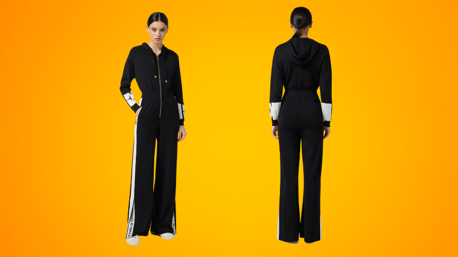 Elisabetta Franchi Shiny Bands Jumpsuit