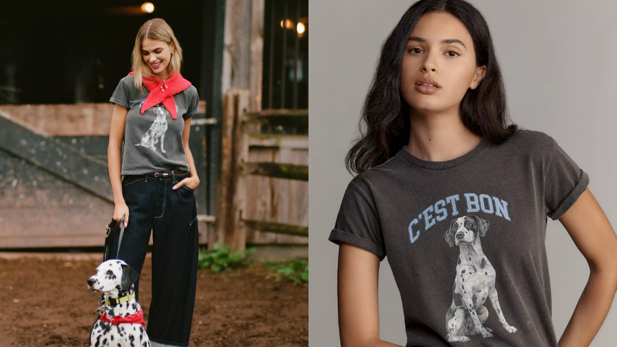 By Anthropologie Dog Icon Baby Tee