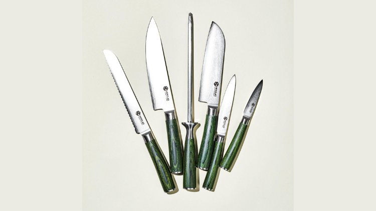 HexClad Damascus Steel Knife Set: Premium 7-Piece Collection for Professional-Grade Cutting