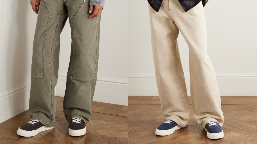 Mr. Porter's OMNI Dellow Leather-Trimmed Suede Sneakers