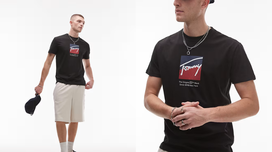 Tommy Jeans DNA Box T-Shirt in Black