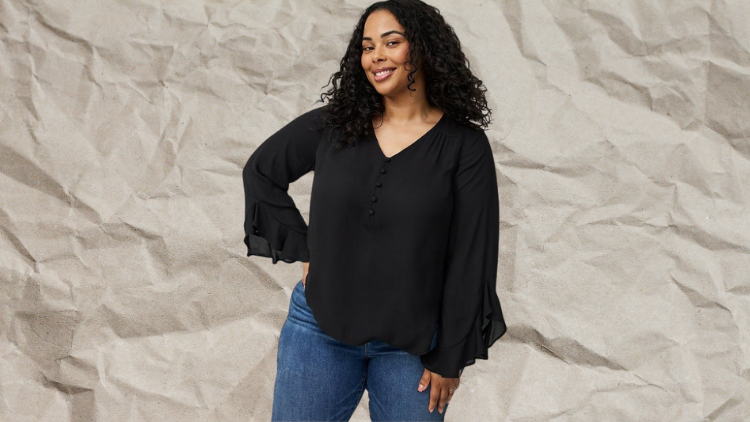 Torrid Harper Ruffle Sleeve Top