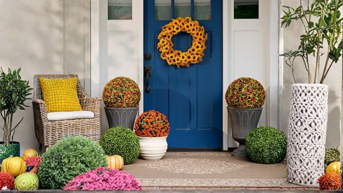 Wicker Park Set of 2 Oversized Faux Floral Spheres: A Flexible Décor Upgrade for Any Season