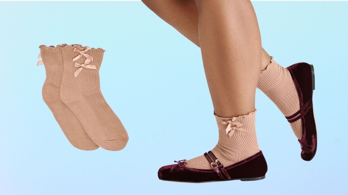 Lettuce Edge Bow Anklet Socks in Mocha: A Fall Accessory with Personality