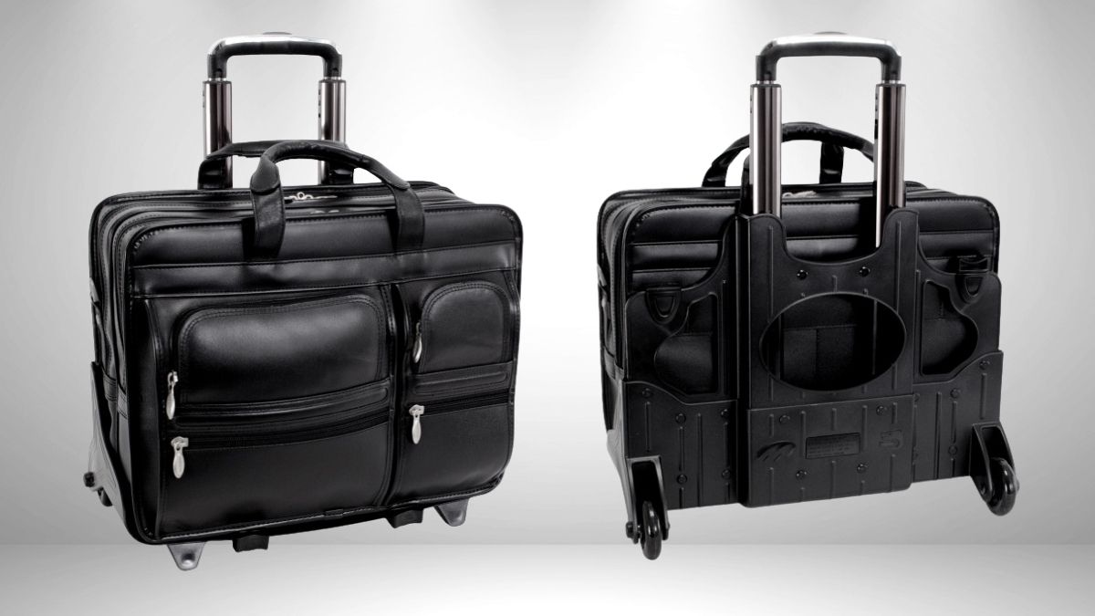McKlein Clinton Leather Detachable Wheeled Laptop Case: A Smart Travel Companion for Professionals