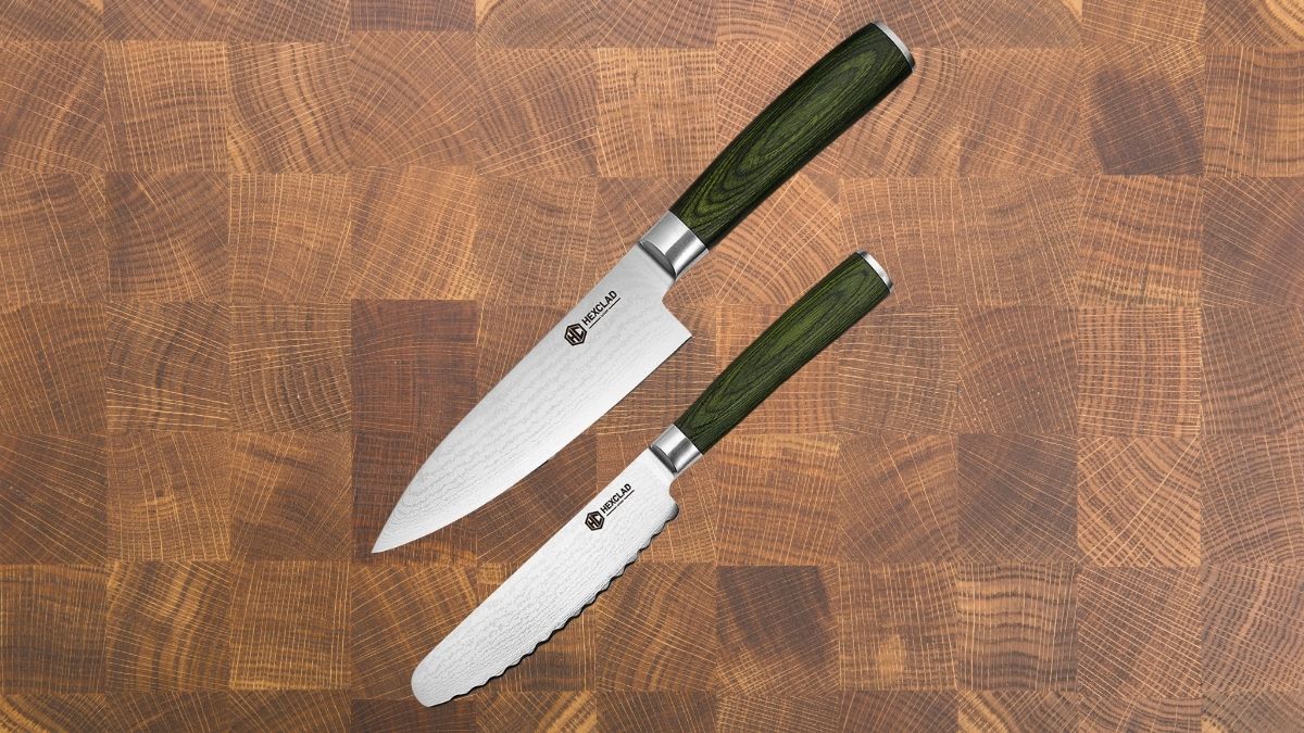 Damascus Steel Starter Knife Set, 2-pc: Japanese Craftsmanship Meets Everyday Cooking