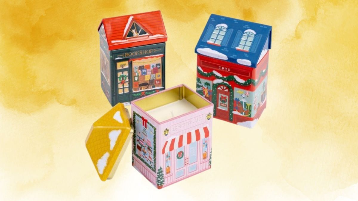 B&N Exclusive Holiday Village Tin Candles – Set of 3: A Festive Home Décor Essential for 2025