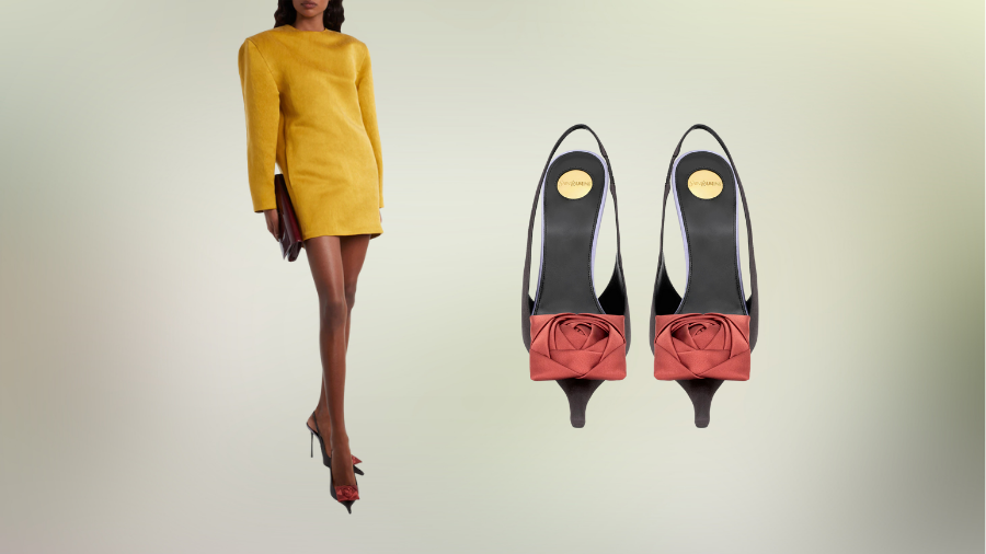 Saint Laurent Amalia 110 Crêpe Satin Slingback Pumps