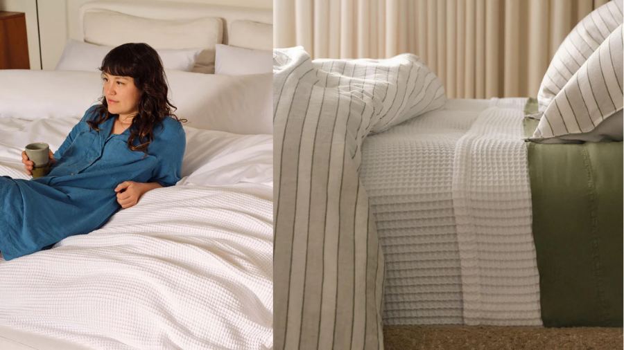 Brooklinen Dreamweave Waffle Throw Blanket