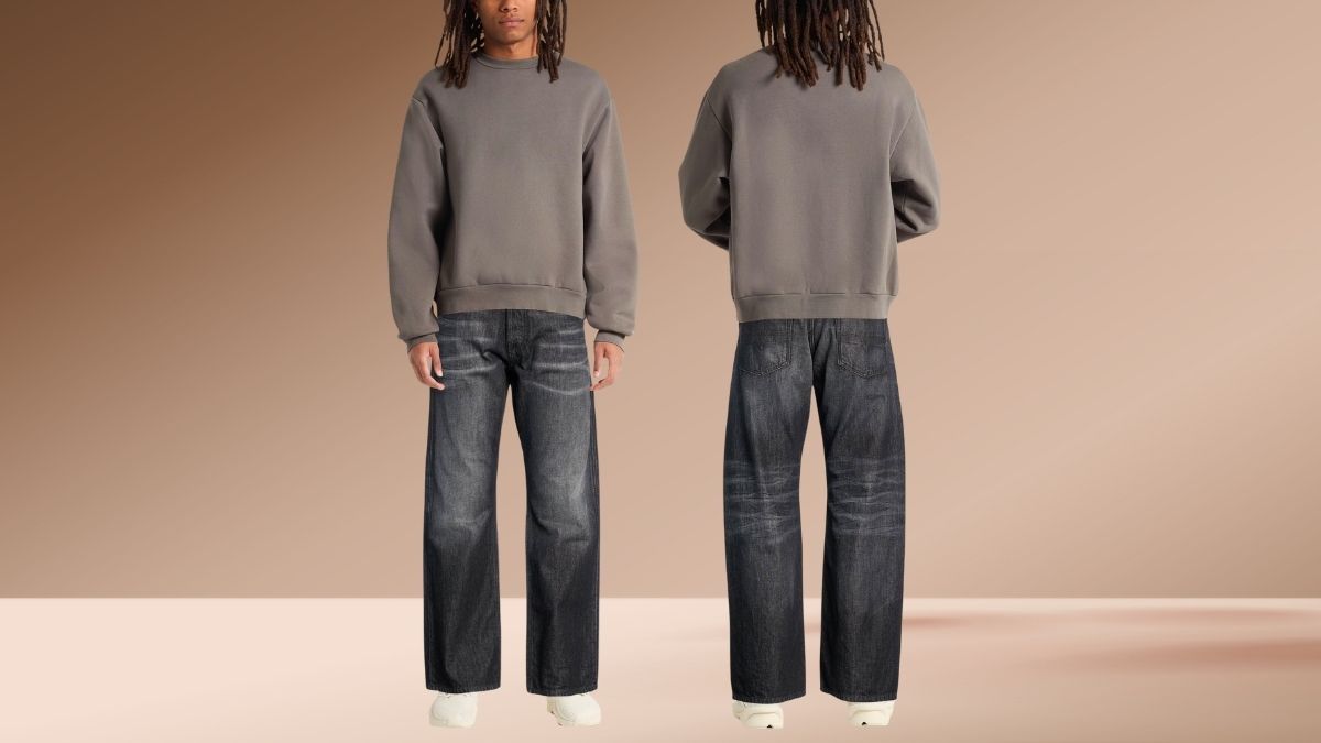 Diesel Denim Pants: The 1980 D-Eeper Black Straight-Leg Jeans