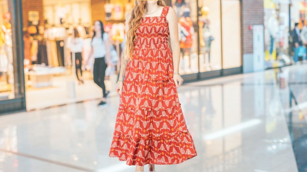 CR Originals Women’s Longhorn Print Smocked Sundress: Rustic Elegance for Summer