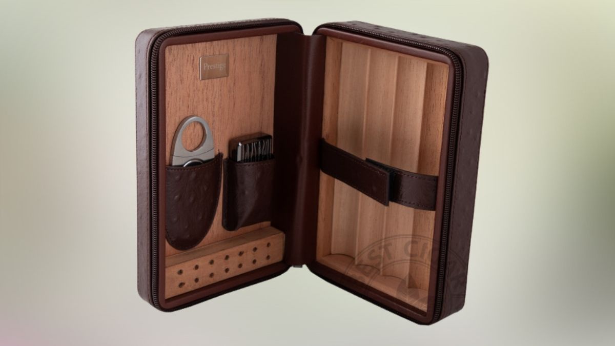 Prestige Import Group Manhattan Travel Cigar Case – Brown: A Thoughtful Travel Companion for Cigar Fans