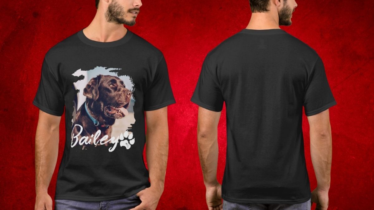 Customize Your Pet’s Photo T-Shirt: Modern Typography & Personalized Design