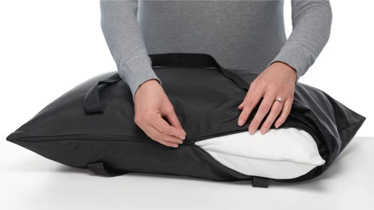 Why the Sleep Number Pillow Tote Makes Traveling With Your Own Pillow Easier