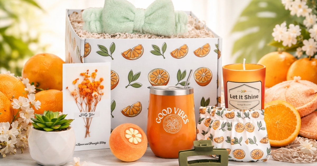 Sunny&Wise Orange Themed Gift Basket: Bright Citrus-Inspired Gift Guide