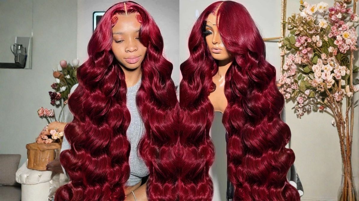 Want Long, Luxurious Hair? Discover the 28-Inch 99J Burgundy Lace Front Wig